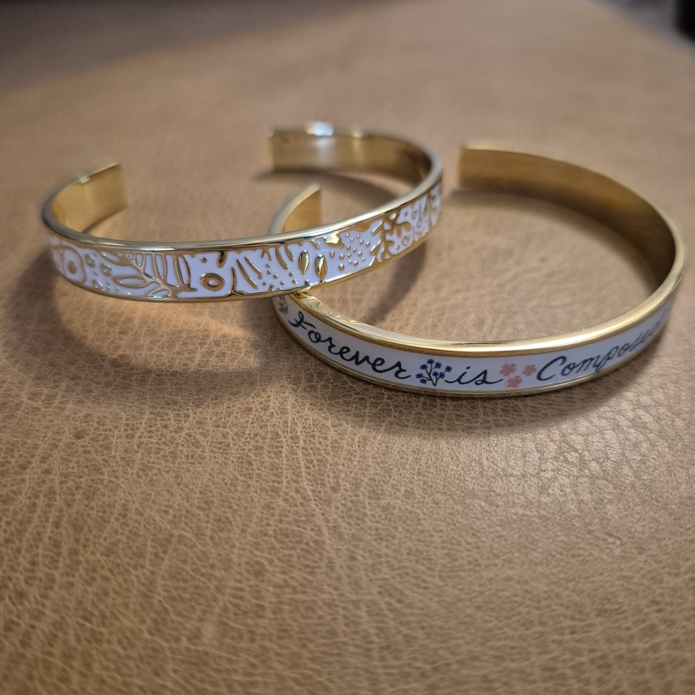 2 Rifle Paper Co Gold Cuff Bracelets